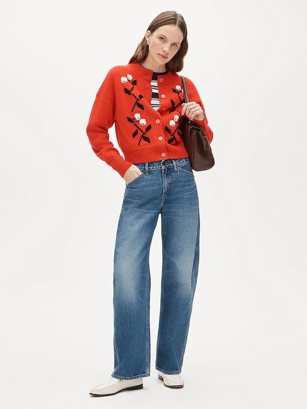 NWT JCrew Zoe Barrel Leg Jeans 24P 24 Petite Woodside Wash Denim $158 CS193